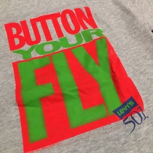 Vintage Neon Levi’s Button Your Fly 501 Shirt